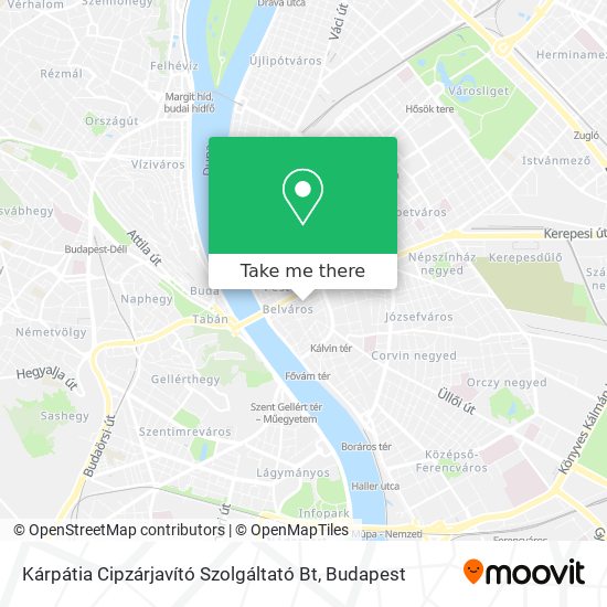 Kárpátia Cipzárjavító Szolgáltató Bt map