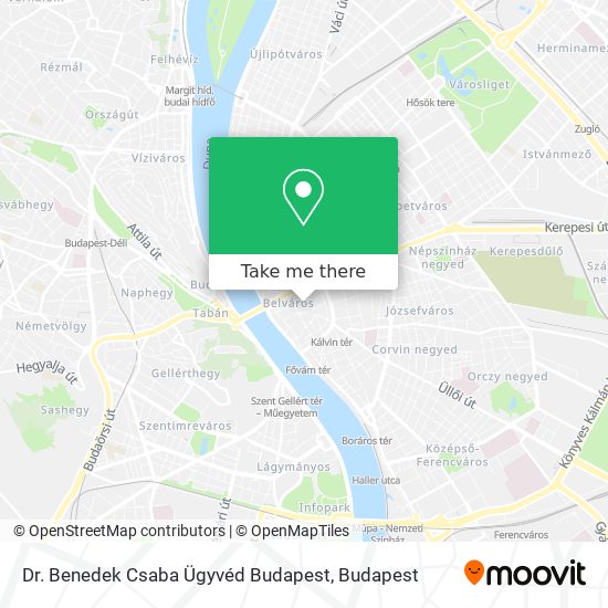 Dr. Benedek Csaba Ügyvéd Budapest map