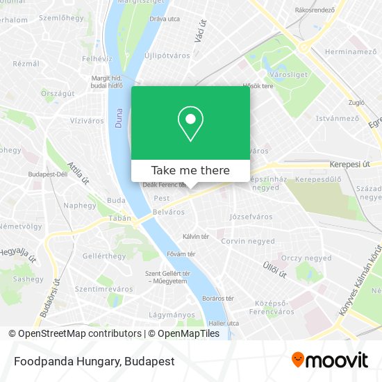 Foodpanda Hungary map