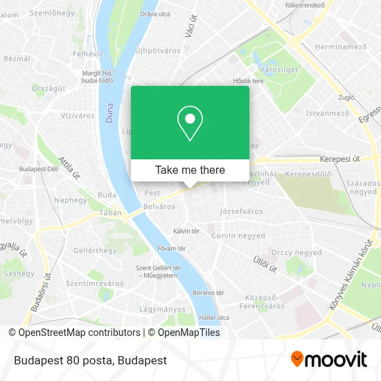 Budapest 80 posta map