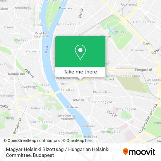 Magyar Helsinki Bizottság / Hungarian Helsinki Committee map