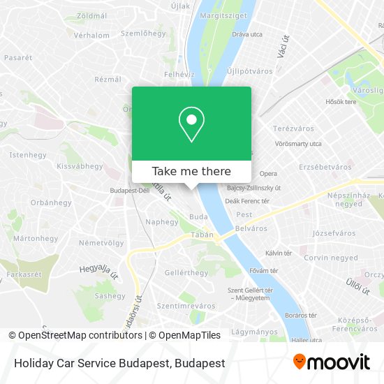 Holiday Car Service Budapest map