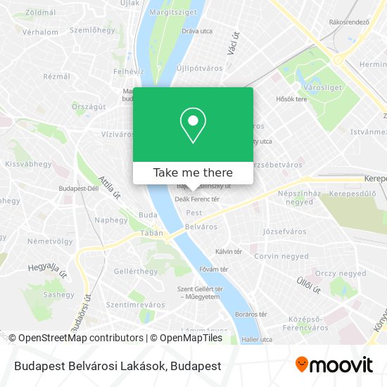 Budapest Belvárosi Lakások map