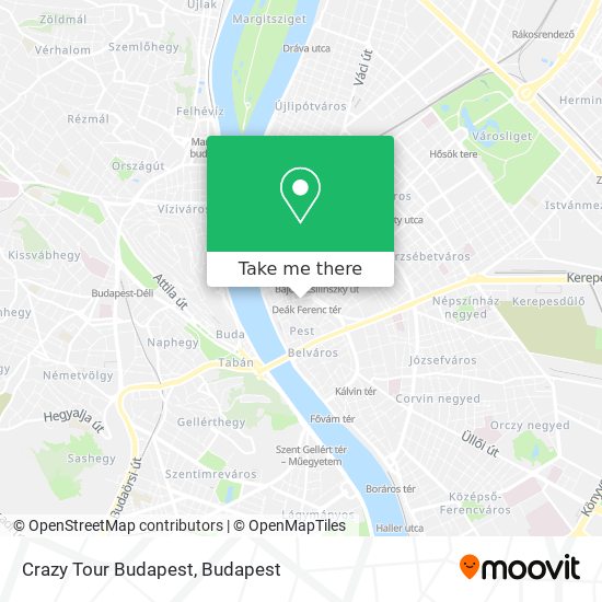 Crazy Tour Budapest map