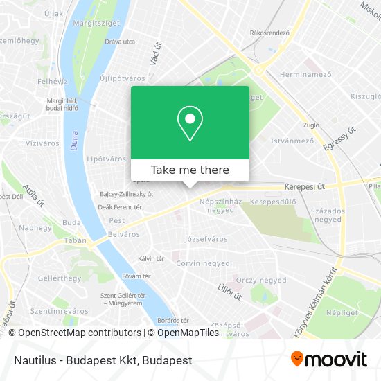 Nautilus - Budapest Kkt map