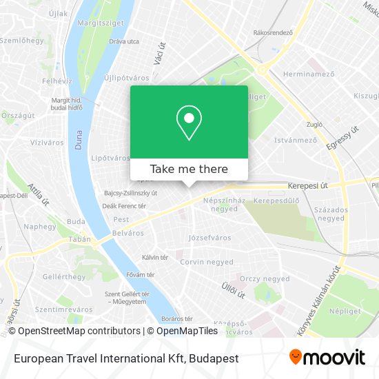 European Travel International Kft map