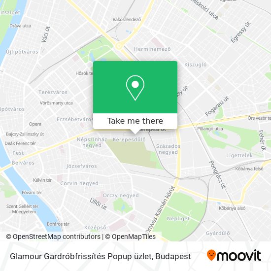 Glamour Gardróbfrissítés Popup üzlet map