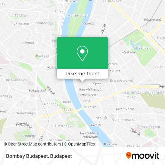 Bombay Budapest map