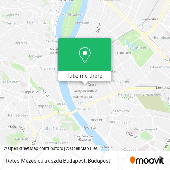 Rétes-Mézes cukrászda Budapest map