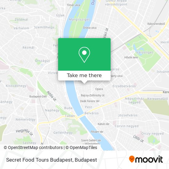 Secret Food Tours Budapest map