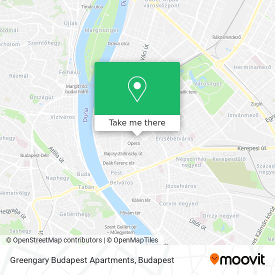 Greengary Budapest Apartments map