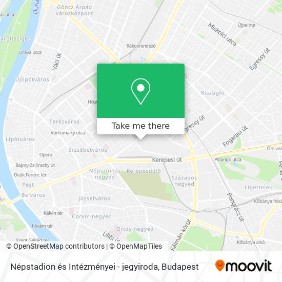 Népstadion és Intézményei - jegyiroda map