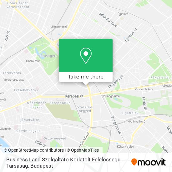 Business Land Szolgaltato Korlatolt Felelossegu Tarsasag map