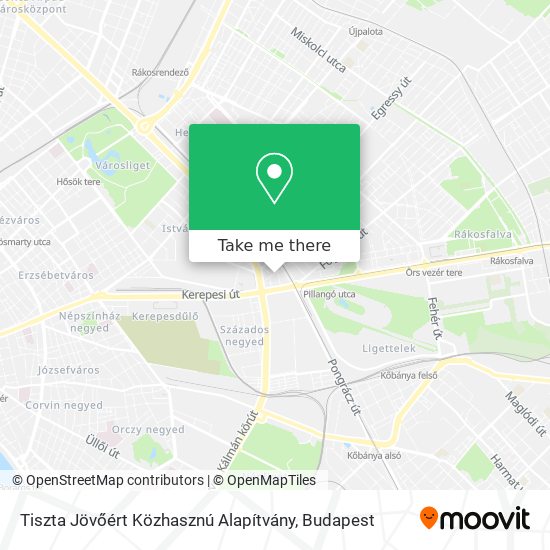 Tiszta Jövőért Közhasznú Alapítvány map