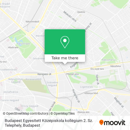 Budapest Egyesített Középiskola kollégium 2. Sz. Telephely map