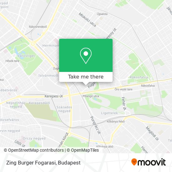 Zing Burger Fogarasi map