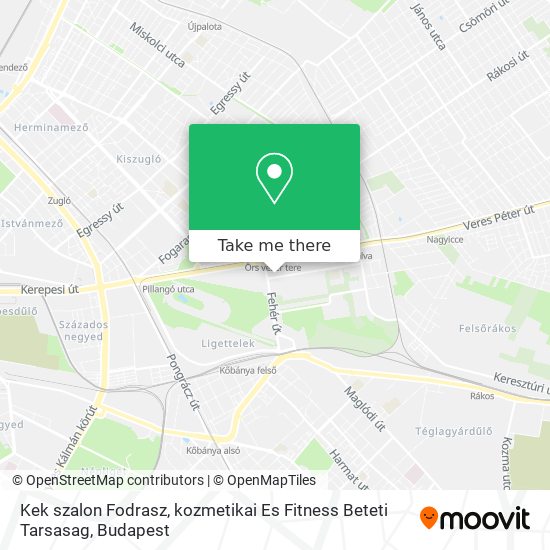 Kek szalon Fodrasz, kozmetikai Es Fitness Beteti Tarsasag map