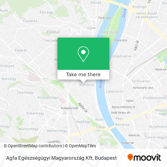 Agfa Egészségügyi Magyarország Kft map