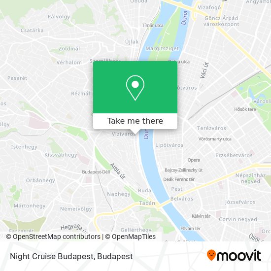 Night Cruise Budapest map