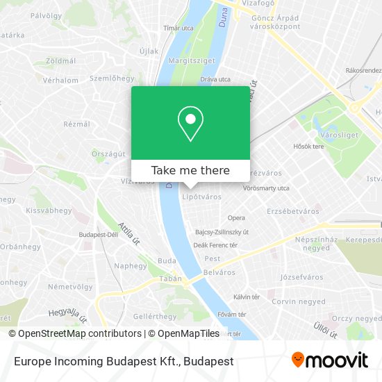 Europe Incoming Budapest Kft. map