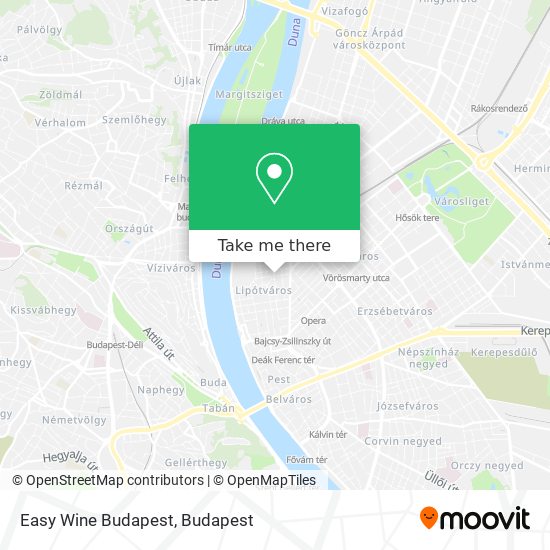 Easy Wine Budapest map