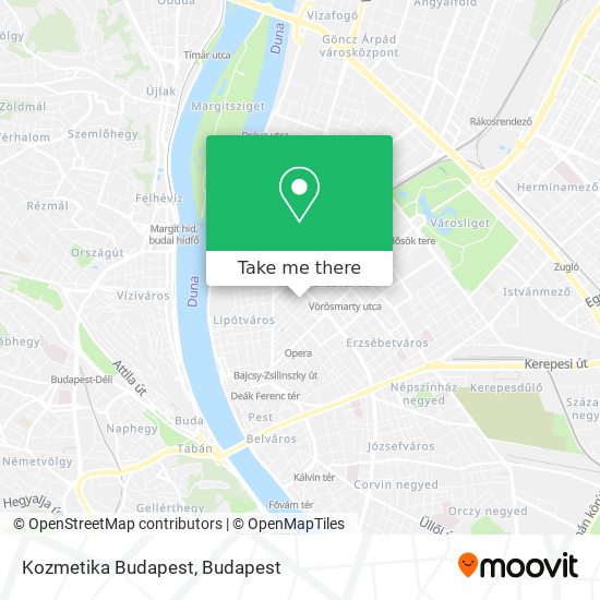 Kozmetika Budapest map