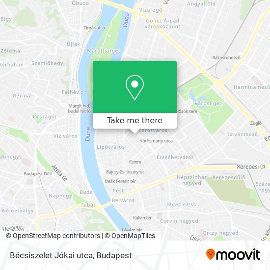 Bécsiszelet Jókai utca map