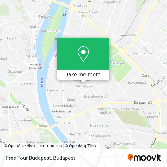 Free Tour Budapest map