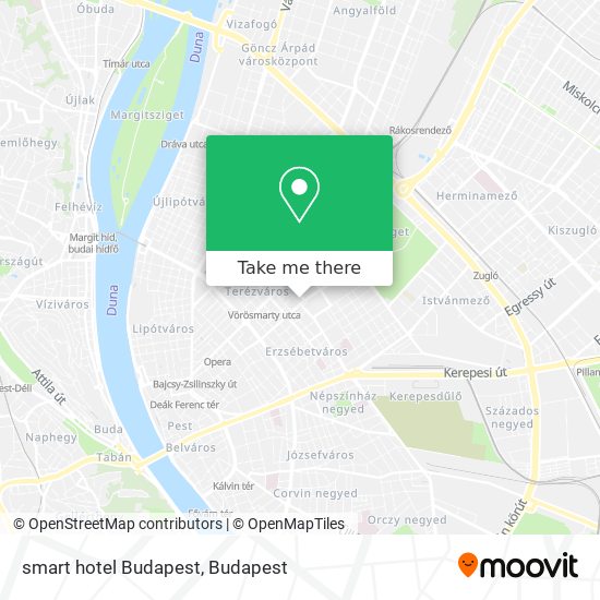 smart hotel Budapest map