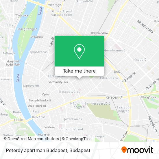 Peterdy apartman Budapest map