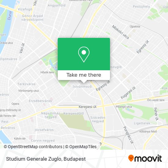 Studium Generale Zuglo map