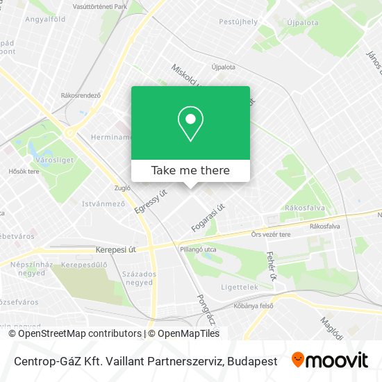 Centrop-GáZ Kft. Vaillant Partnerszerviz map