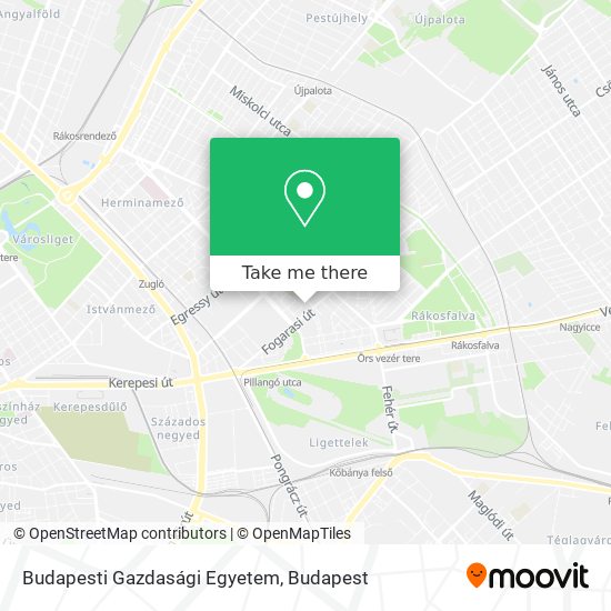 Budapesti Gazdasági Egyetem map