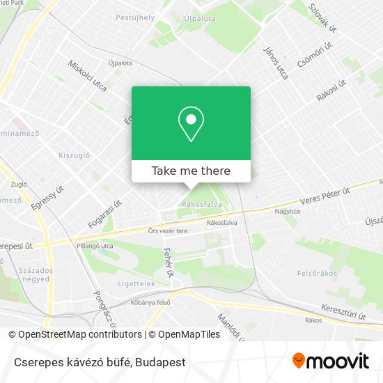 Cserepes kávézó büfé map