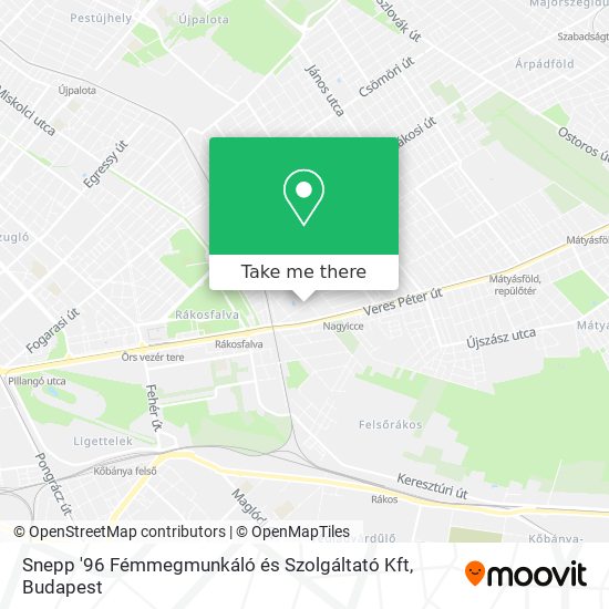 Snepp '96 Fémmegmunkáló és Szolgáltató Kft map