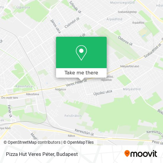 Pizza Hut Veres Péter map