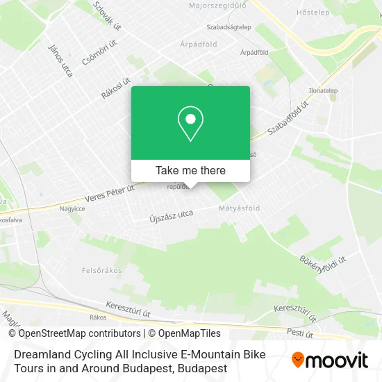 Dreamland Cycling All Inclusive E-Mountain Bike Tours in and Around Budapest map