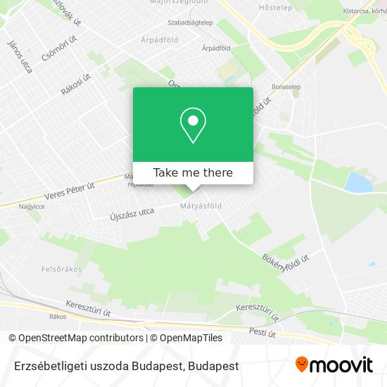 Erzsébetligeti uszoda Budapest map