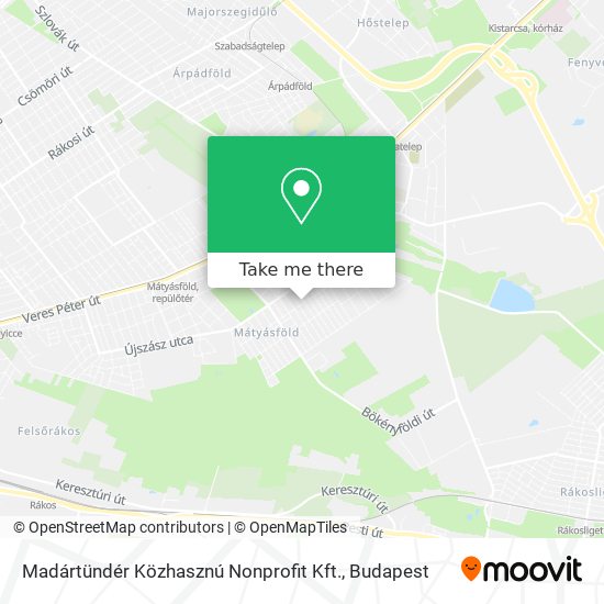 Madártündér Közhasznú Nonprofit Kft. map