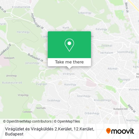 Virágüzlet és Virágküldés 2.Kerület, 12.Kerület map