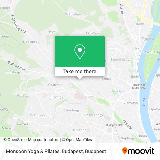 Monsoon Yoga & Pilates, Budapest map