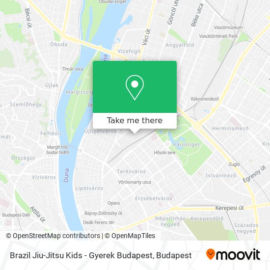 Brazil Jiu-Jitsu Kids - Gyerek Budapest map