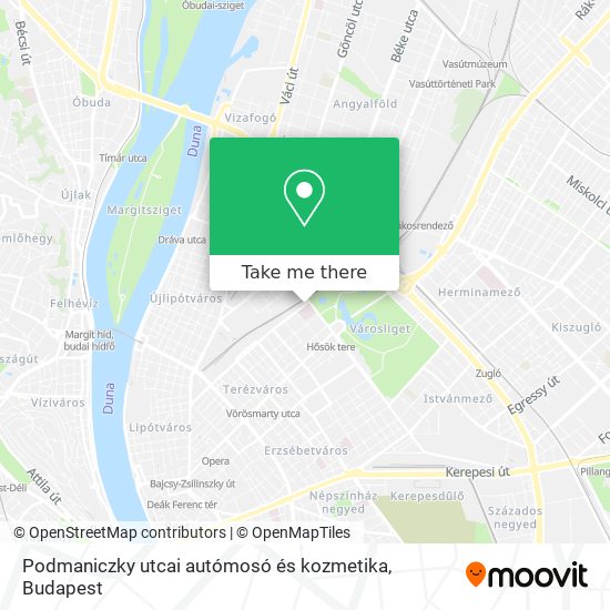 Podmaniczky utcai autómosó és kozmetika map