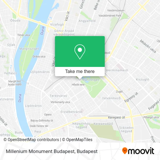 Millenium Monument Budapest map