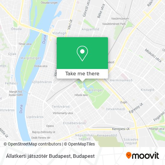 Állatkerti játszótér Budapest map