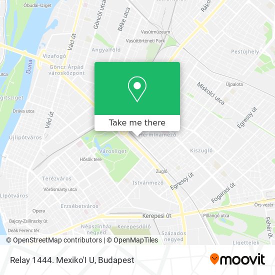 Relay 1444. Mexiko'I U map