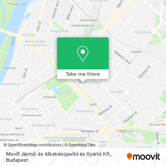 Movill Jármű- és Alkatrészjavító és Gyártó Kft. map