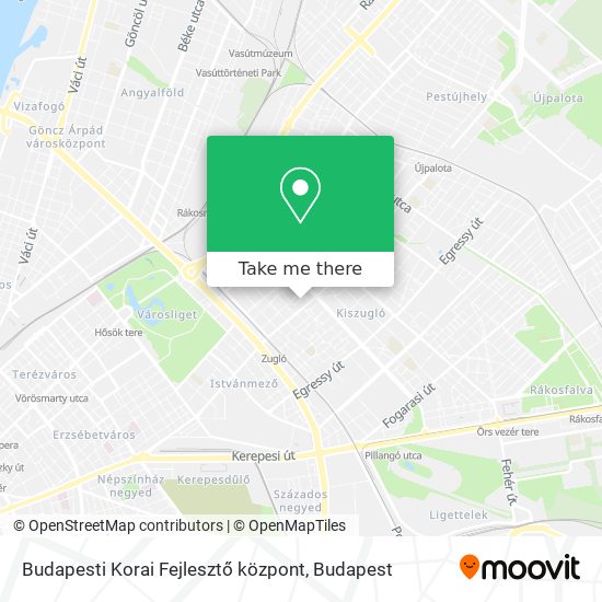 Budapesti Korai Fejlesztő központ map