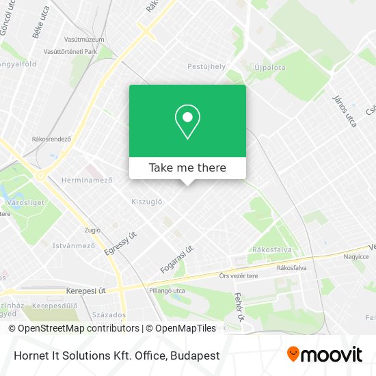 Hornet It Solutions Kft. Office map