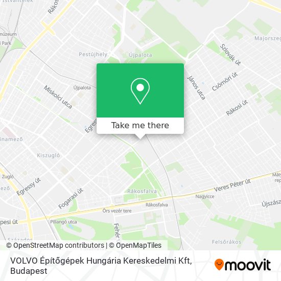 VOLVO Építőgépek Hungária Kereskedelmi Kft map